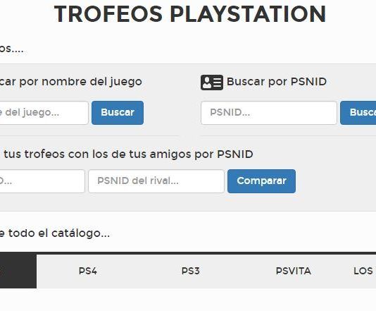 Busca trofeos por PSNID y compara los trofeos de tus amigos en Sonyers.com
