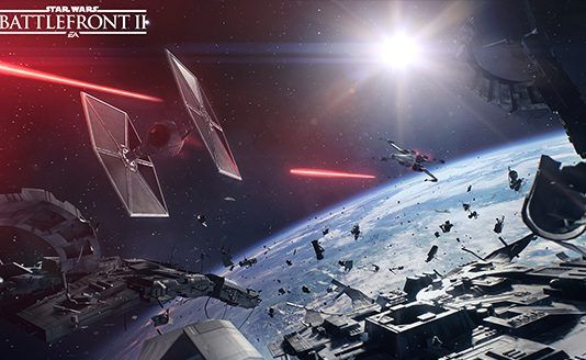 Extenso gameplay de 'Star Wars: Battlefront II' en una batalla espacial