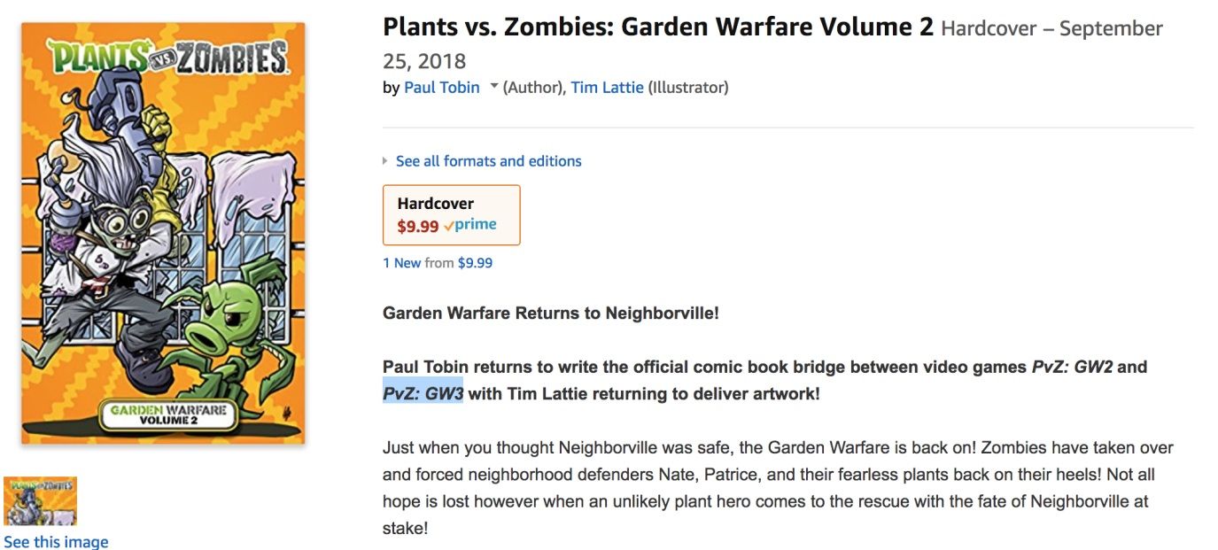 difícil Antibióticos Agua con gas Amazon podría haber filtrado Plants vs. Zombies: Garden Warfare 3 -  AllGamersIn