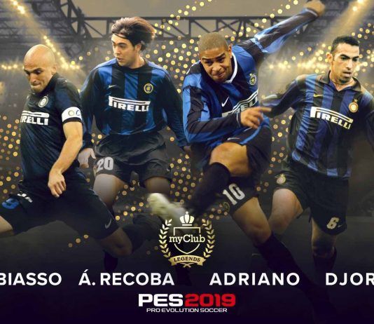Las leyendas del Inter y su "chetado" Adriano volverán en PES 2019