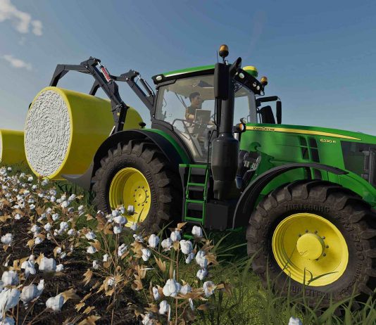 Mejora tu producción con el contenido John Deere Cotton para Farming Simulator 19