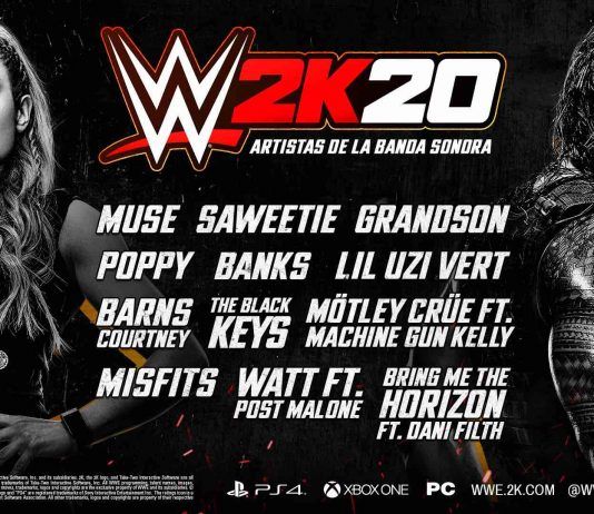 Se detalla la banda sonora de WWE 2K20