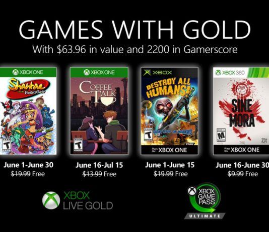 Anunciados los juegos del Xbox GOLD gratuitos de junio