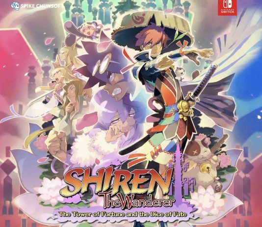 Mostrado el arte principal de Shiren The Wanderer: The Tower of Fortune and the Dice of Fate