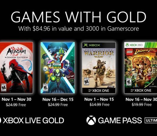 Anunciados los nuevos títulos Games With Gold de noviembre