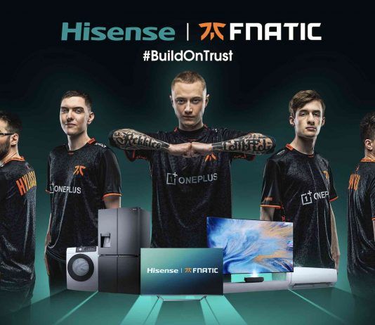 Hisense será nuevo patrocinador de Fnatic, organización referente en los eSports
