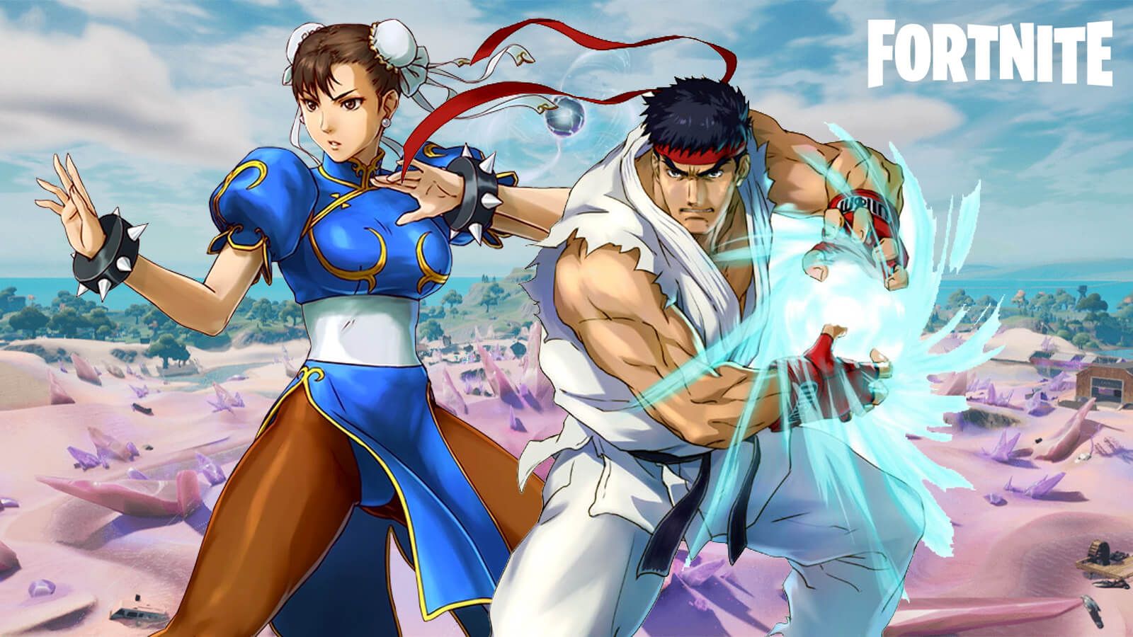 Consejos ligado Oblea Hadouken! Ryu y Chun-Li se preparan para luchar en Fortnite