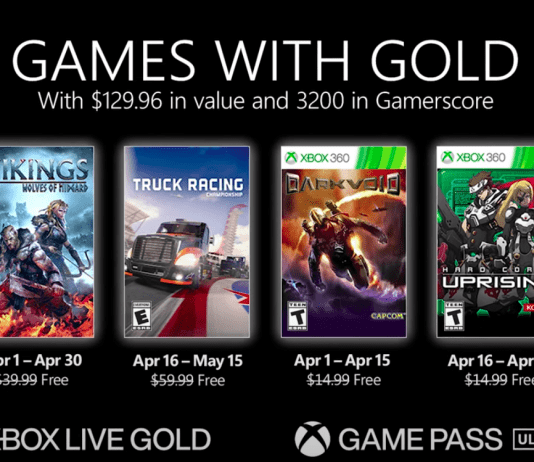 Xbox anuncia los Games with Gold del mes de abril