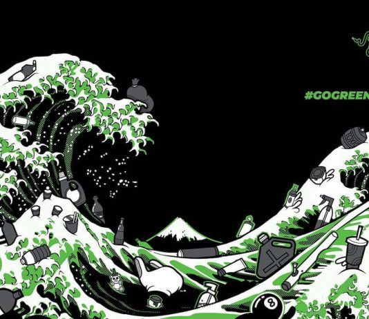 Descubre la colección de ropa Kanagawa Wave de Razer con materiales reciclados del mar