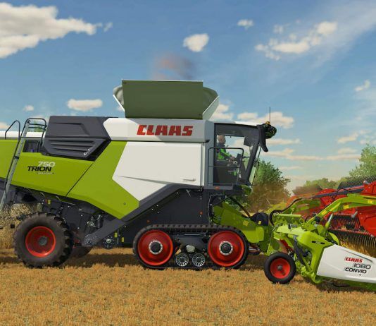 CLAAS presenta la TRION 750 TERRA TRAC, que estará en Farming Simulator 22