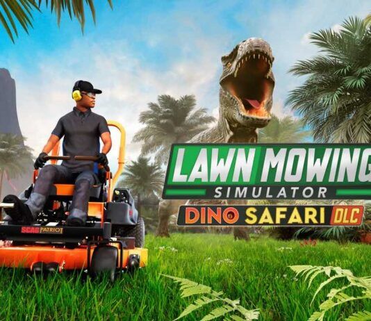 Corta el césped entre dinosaurios: Lawn Mowing Simulator lanza su DLC "Dino Safari"
