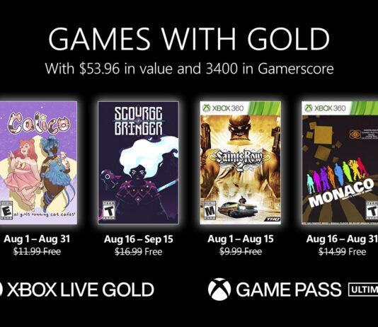 Anunciados los Games With Gold de agosto para Xbox