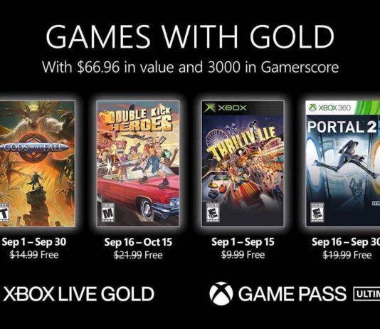 Anunciada la alineación de Games with Gold de septiembre