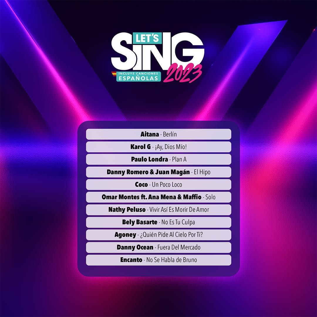 Primeros temas confirmados para Sing Incluye Canciones -