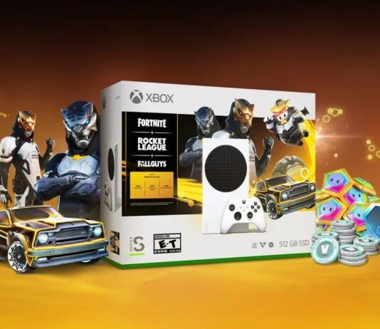 Microsoft lanza un pack con items de Fortnite, Rocket League y Fall Guys: Xbox Series S Gilded Hunter Bundle
