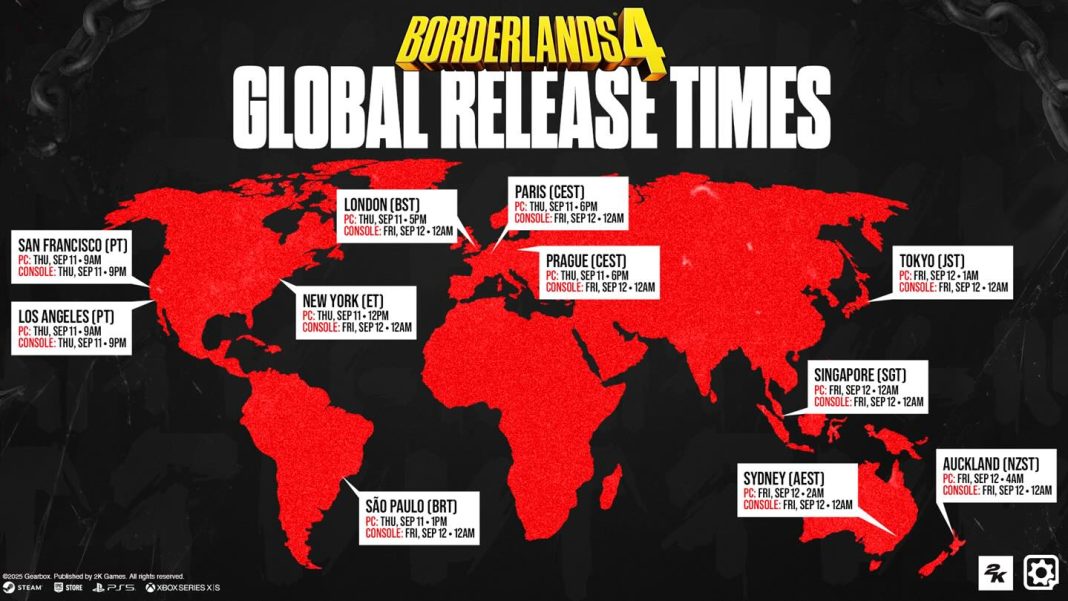 Borderlands 4_Launch Timings