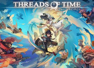 Threads of Time detalla tres de sus personajes: Uno viene de la prehistoria, otro del futuro...