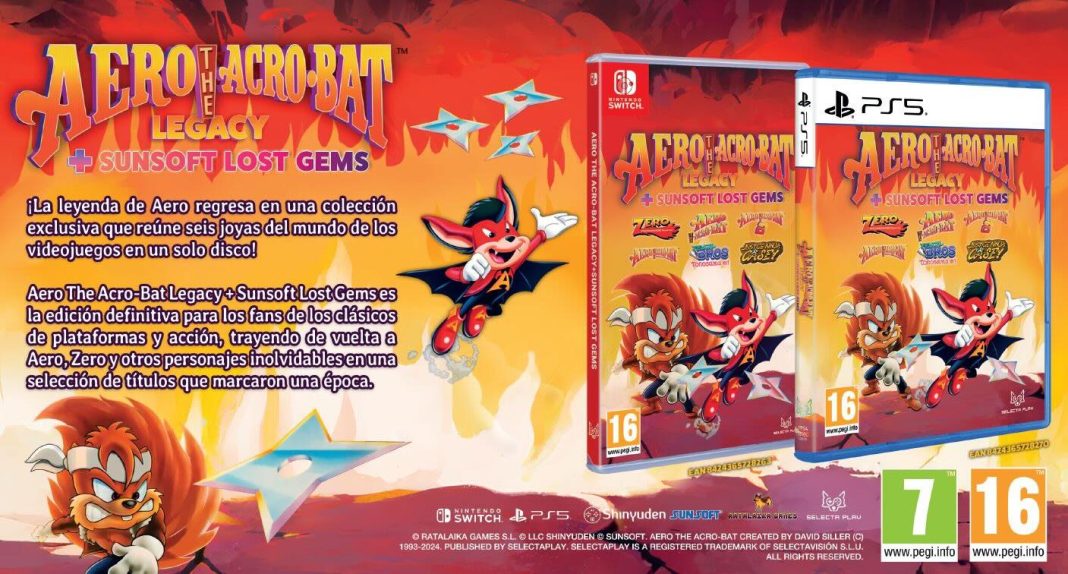 Aero The Acro-Bat Legacy + Sunsoft Lost Gems art