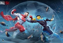 Universa luce habilidades en el juego de lucha 3v3 Invincible VS