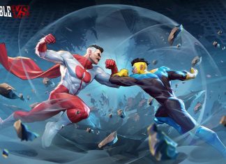 Universa luce habilidades en el juego de lucha 3v3 Invincible VS