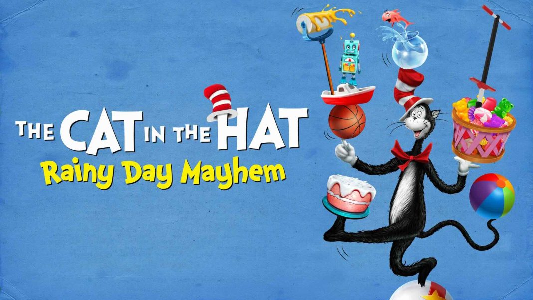 El Gato con Sombrero- Caos en un Día Lluvioso art